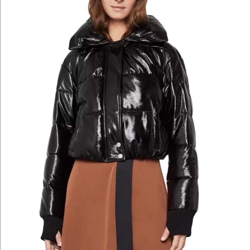 Bcbg shiny puffer coat